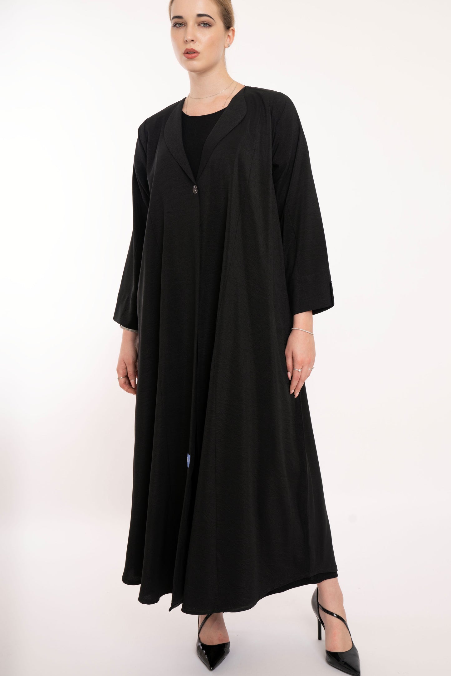 Minimal Black Blazer Style Abaya