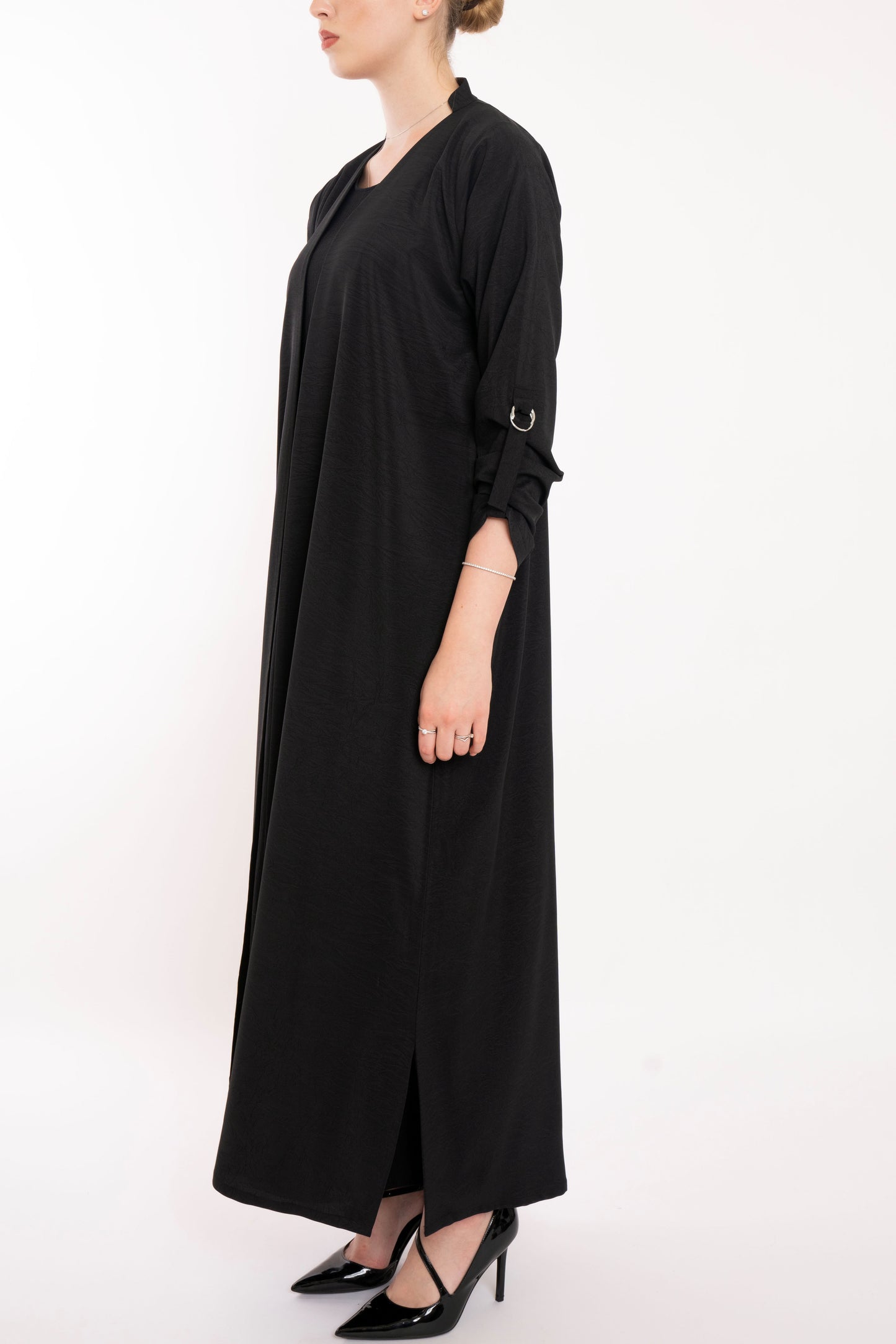 Flowy Black Relaxed  Abaya