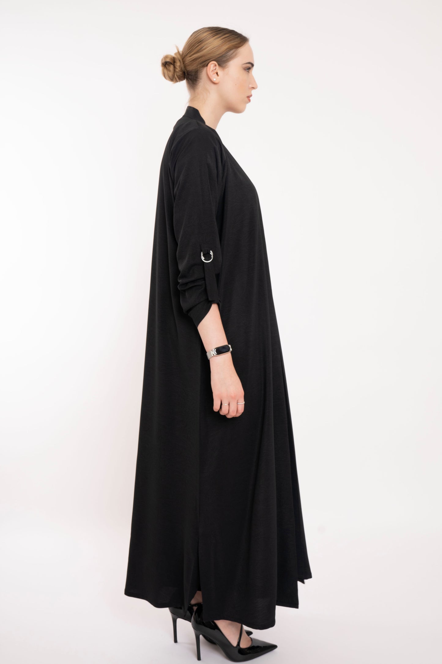 Flowy Black Relaxed  Abaya