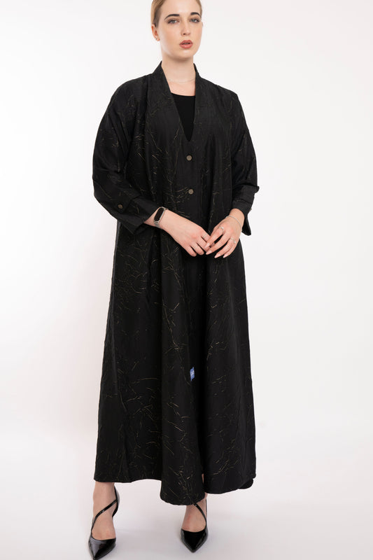Show Stopper Evening Black Abaya