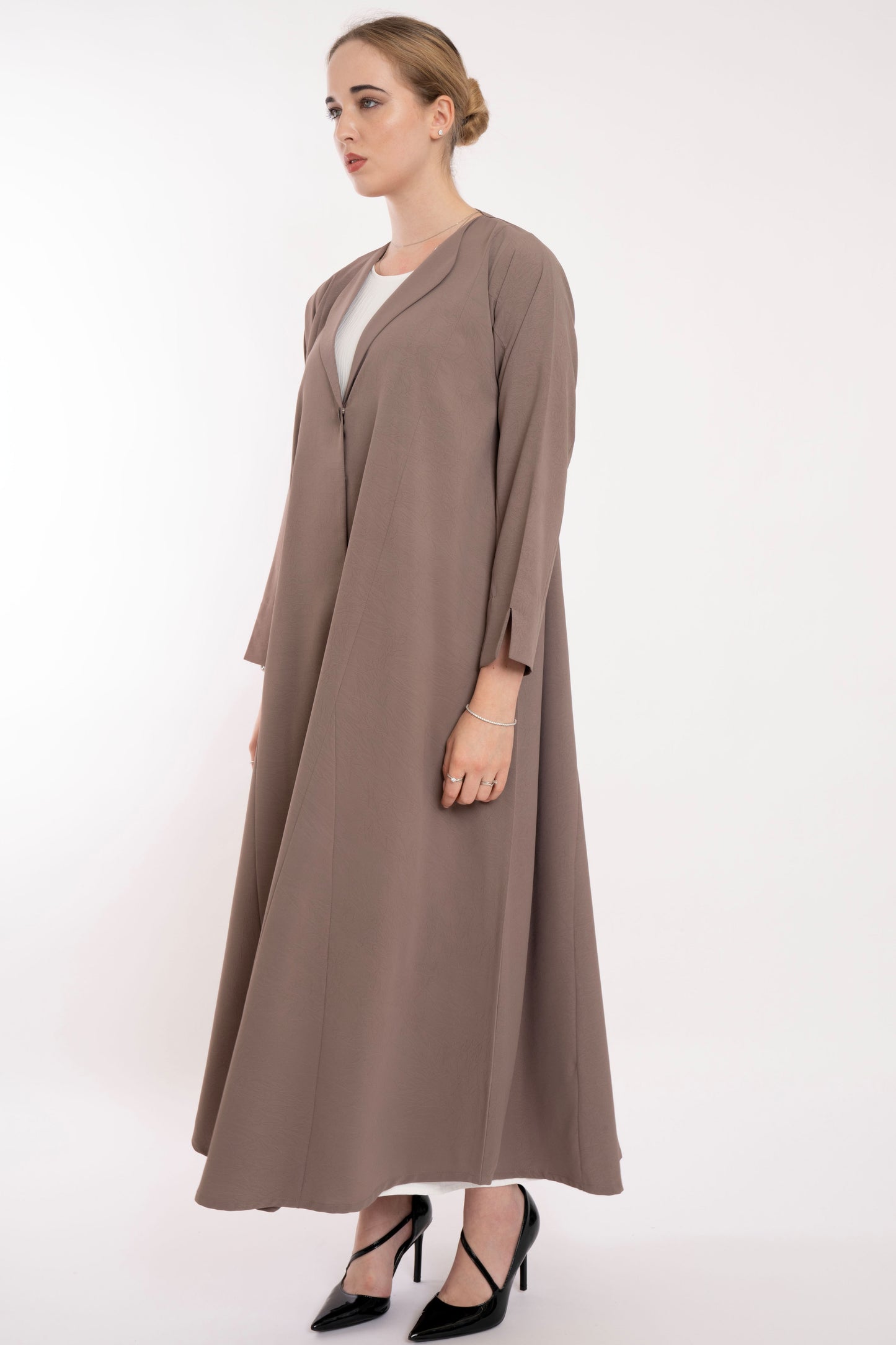 Minimal Beige Blazer Style Abaya