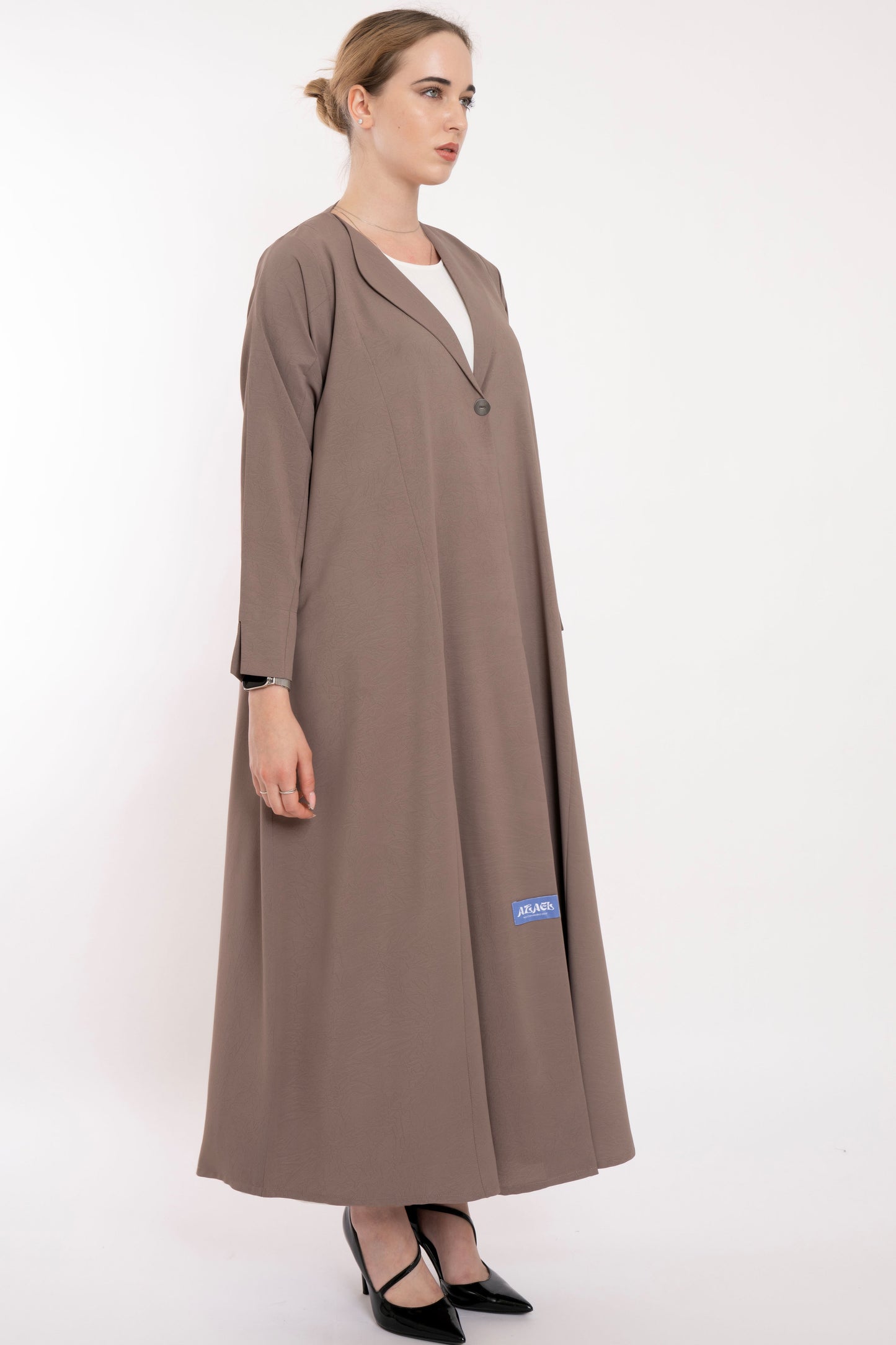 Minimal Beige Blazer Style Abaya