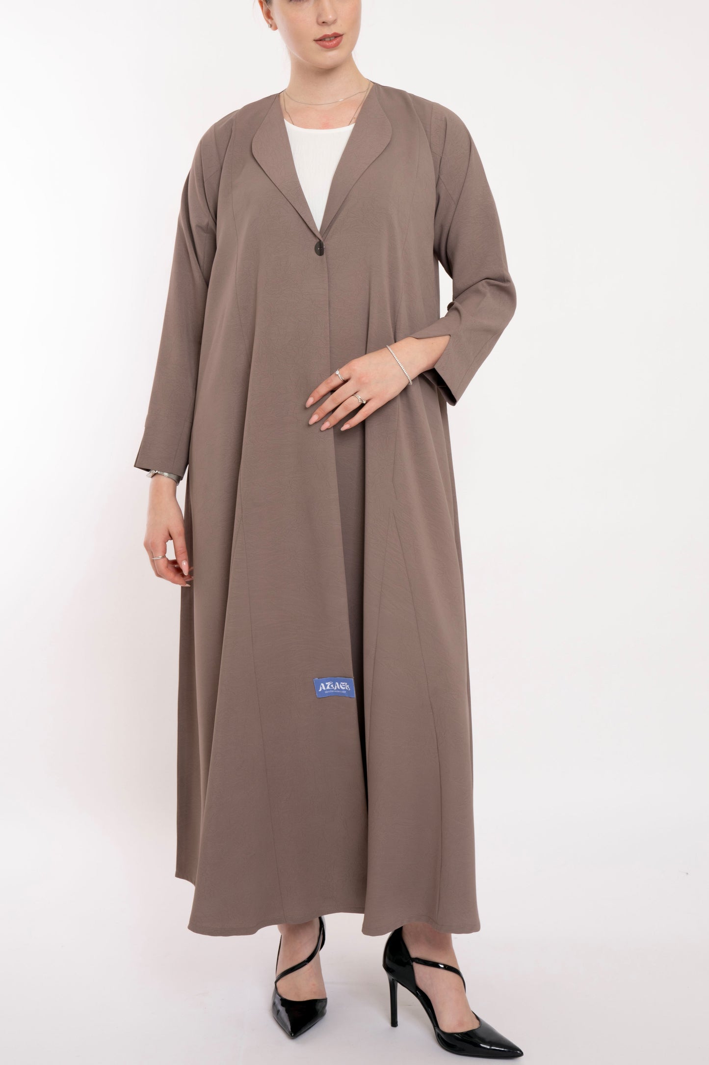 Minimal Beige Blazer Style Abaya