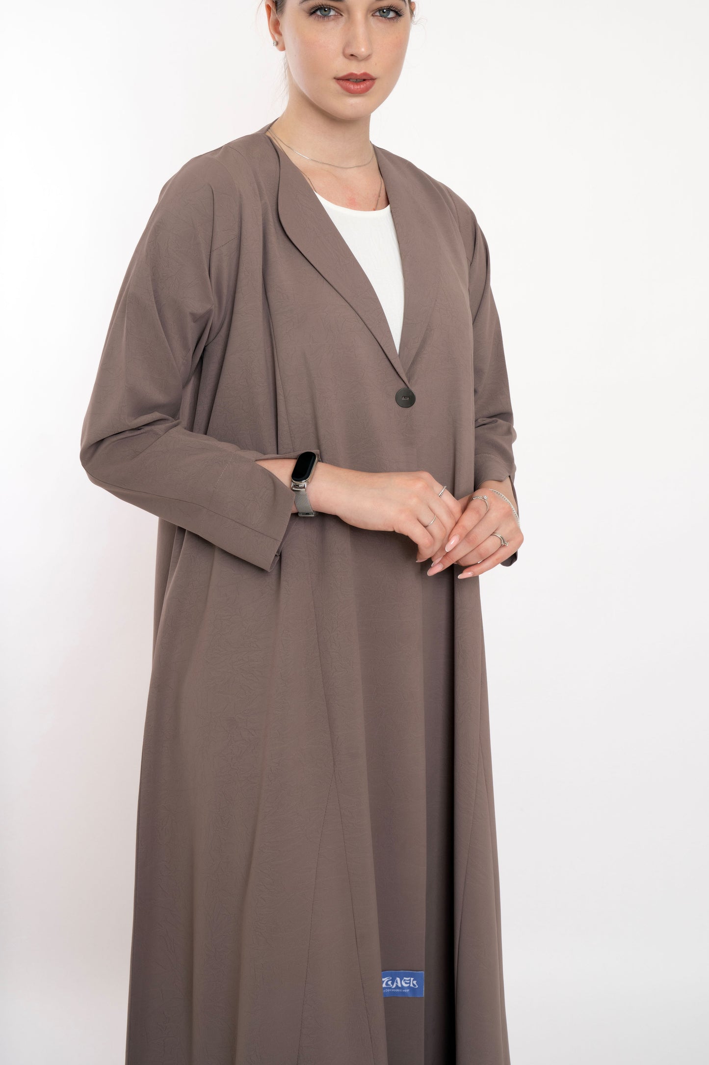 Minimal Beige Blazer Style Abaya