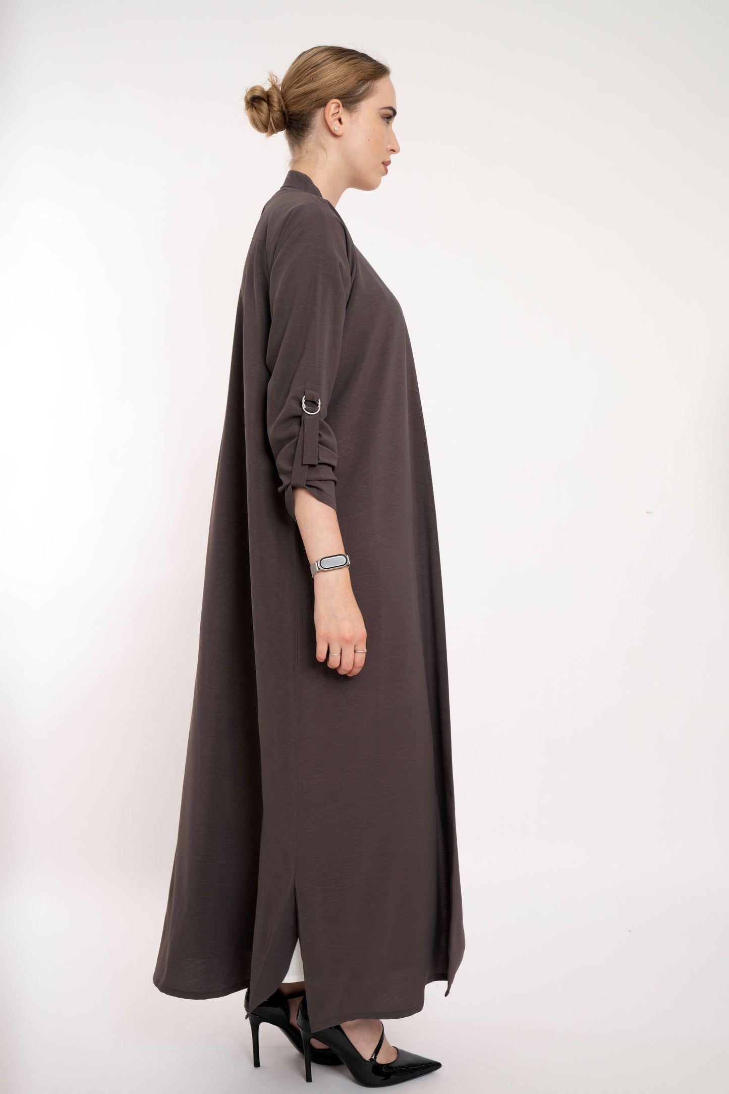 Flowy Brown Relaxed  Abaya