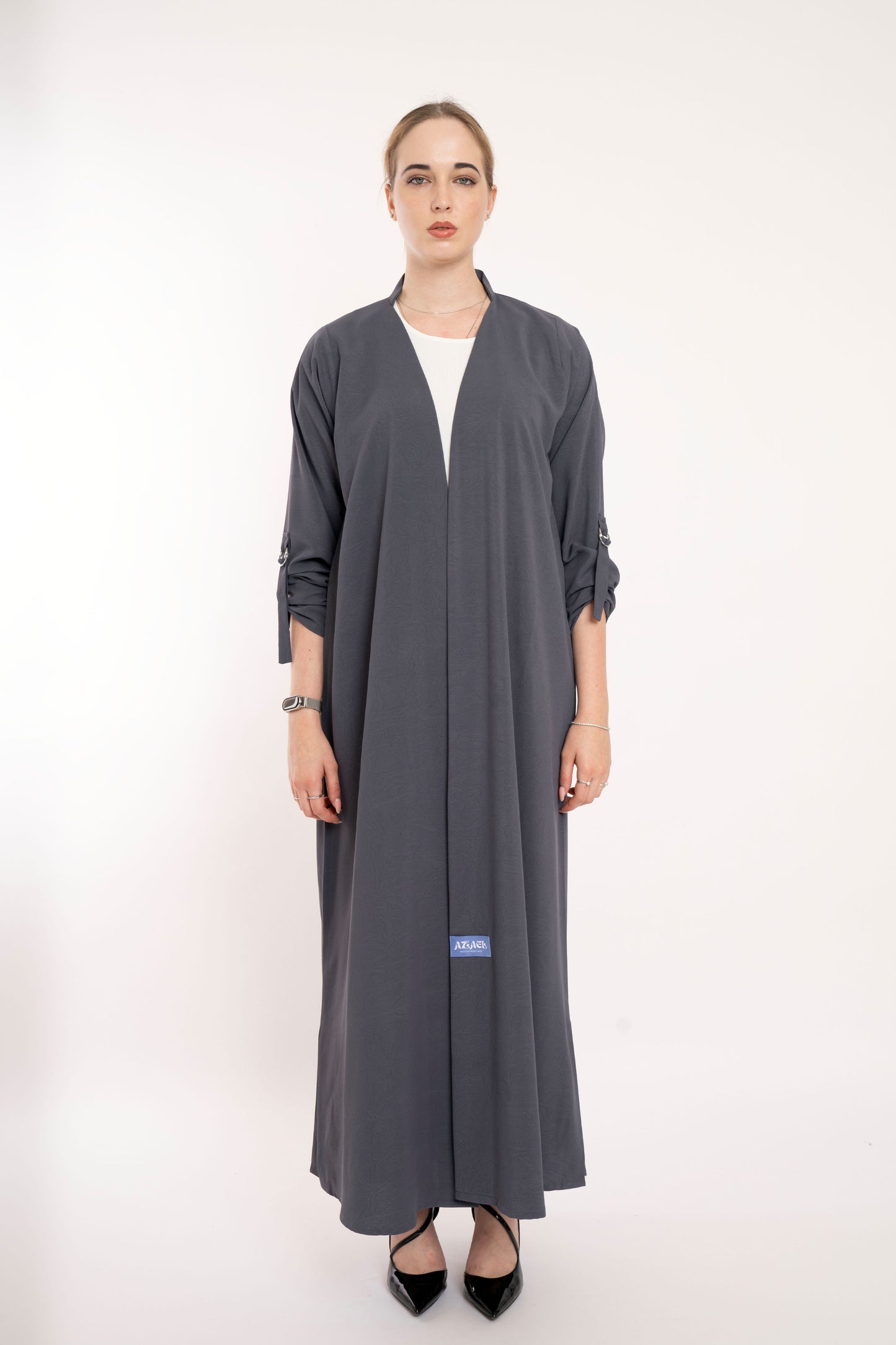 Flowy Grey Relaxed  Abaya