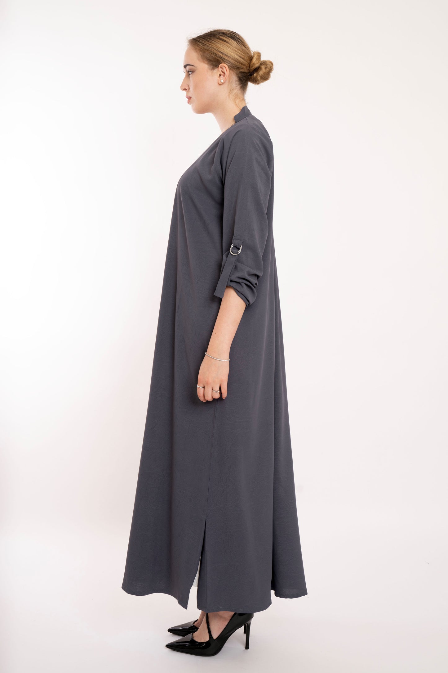 Flowy Grey Relaxed  Abaya
