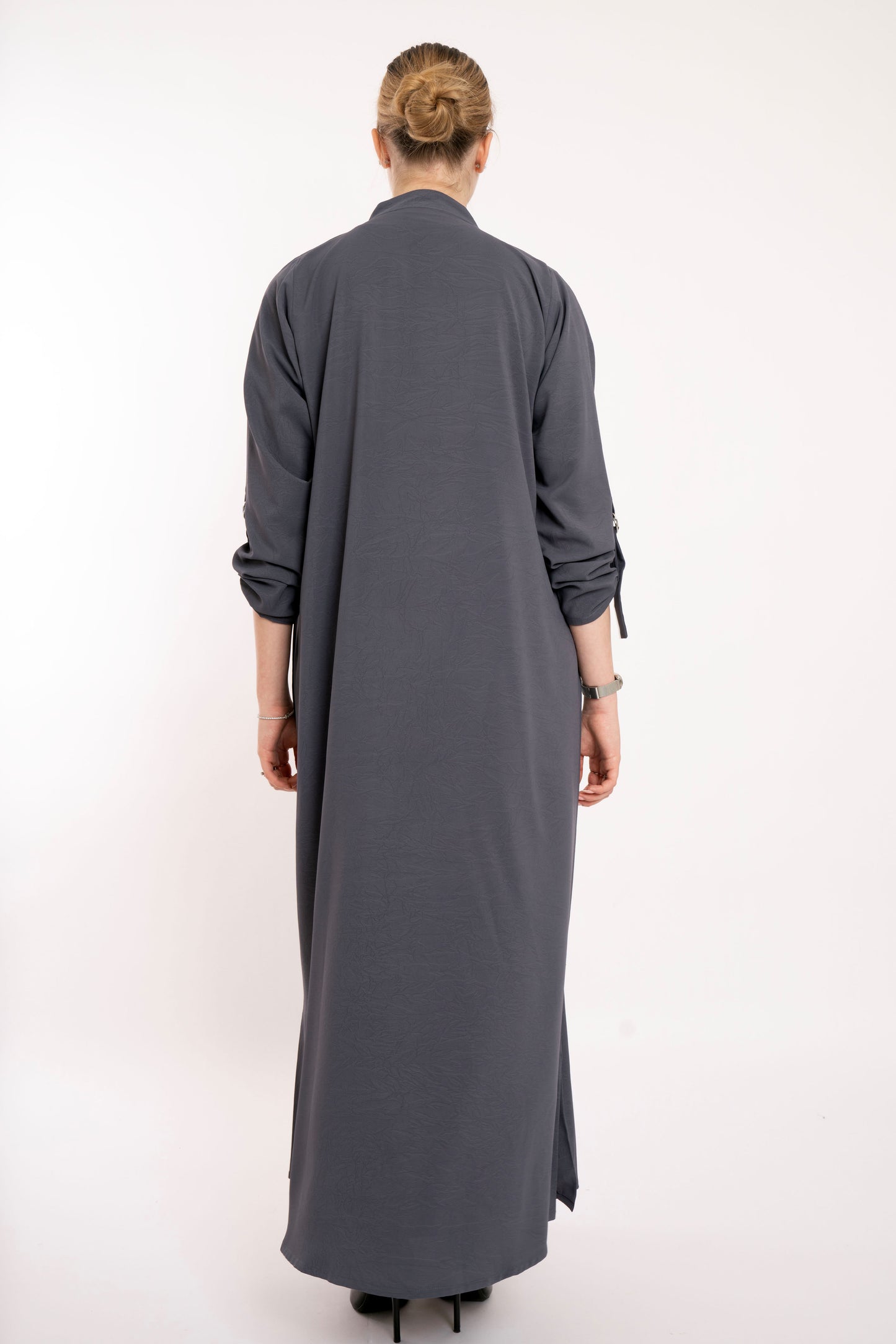 Flowy Grey Relaxed  Abaya