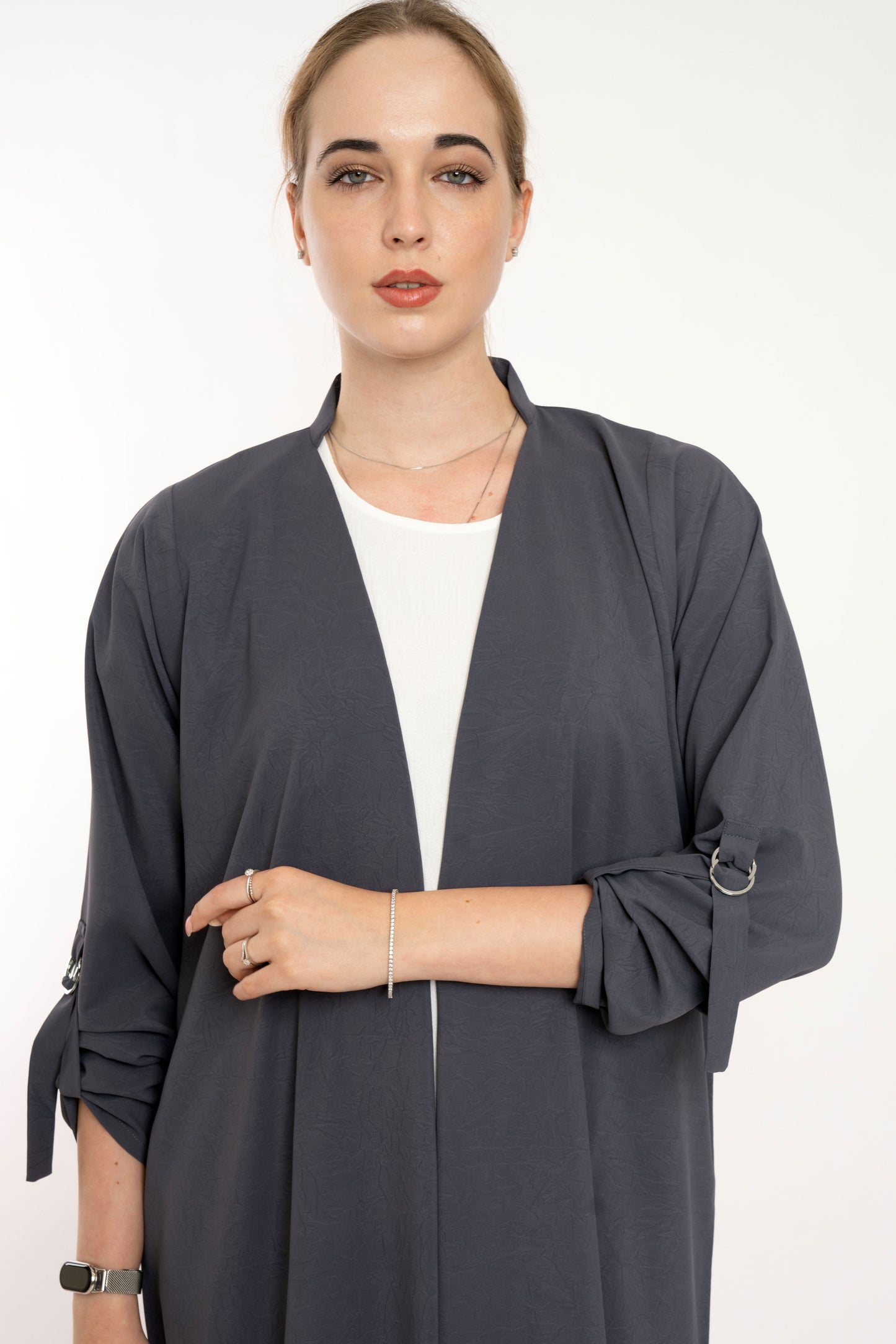 Flowy Grey Relaxed  Abaya