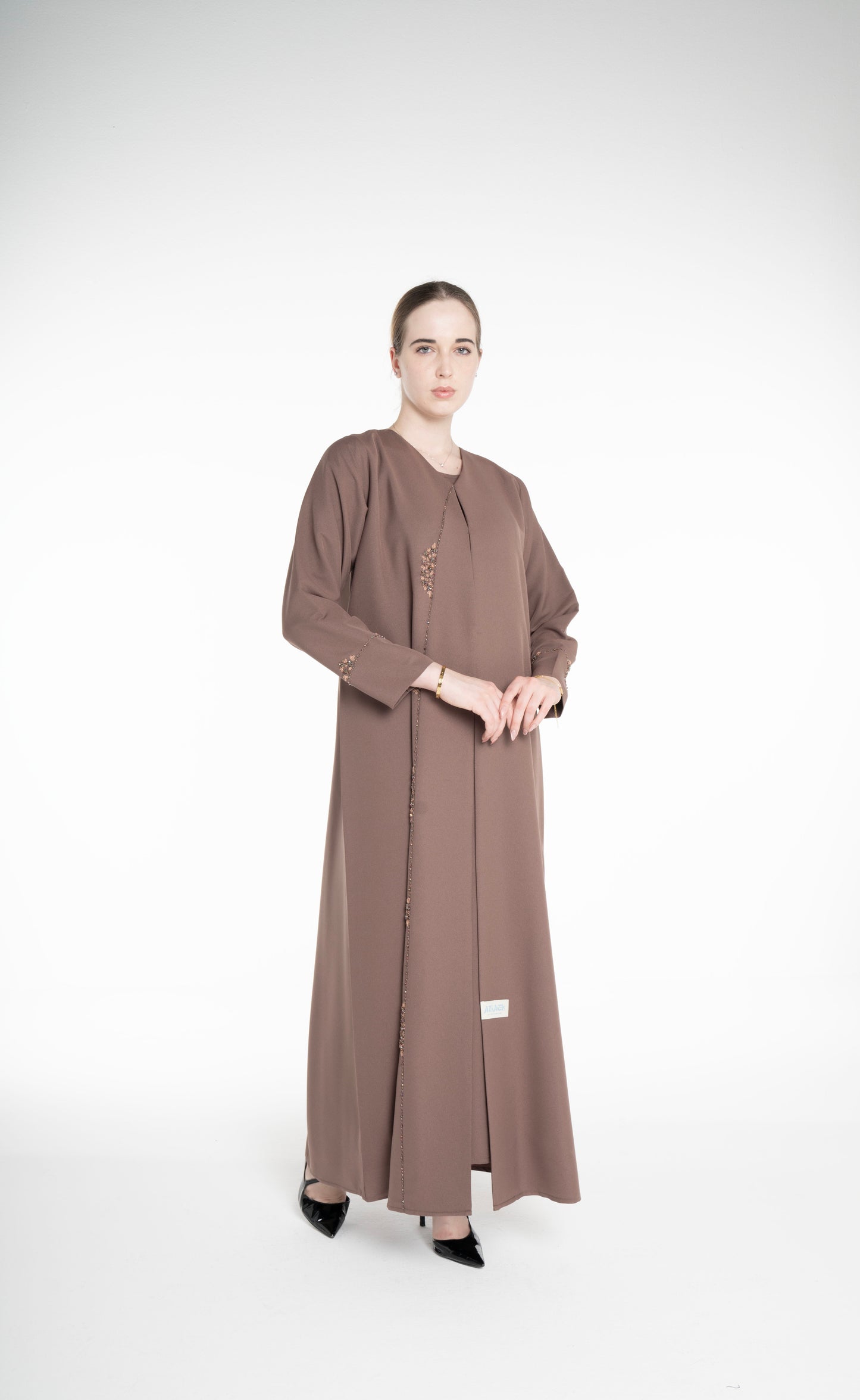 Minimal embellished  Brown Abaya