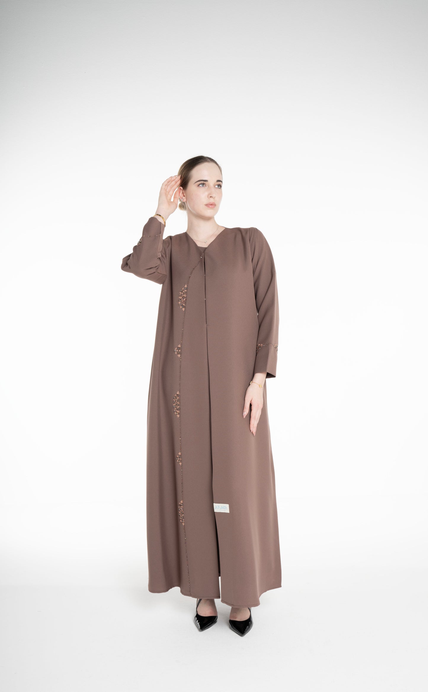 Minimal embellished  Brown Abaya