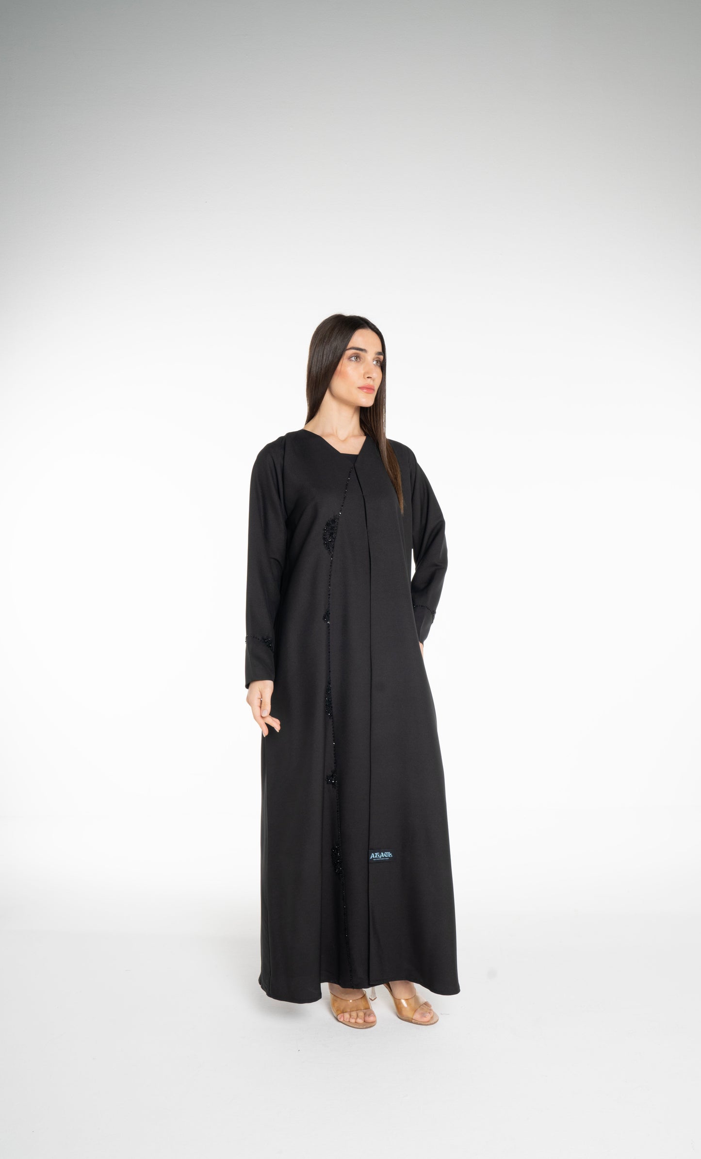 Minimal embellished  Black Abaya