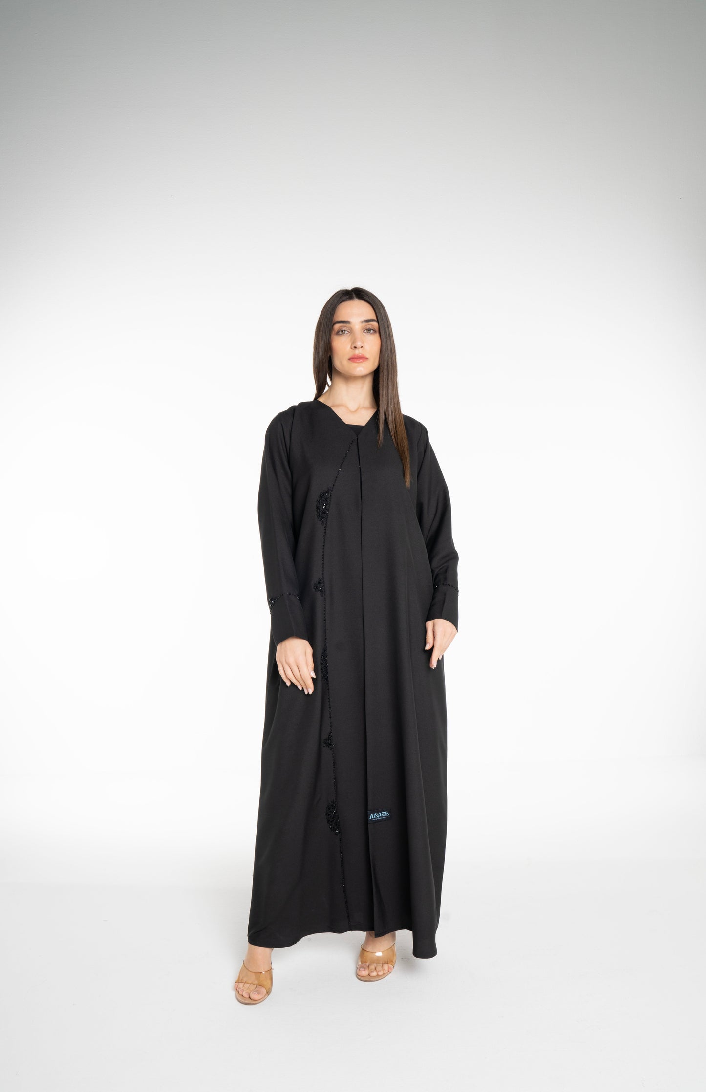 Minimal embellished  Black Abaya