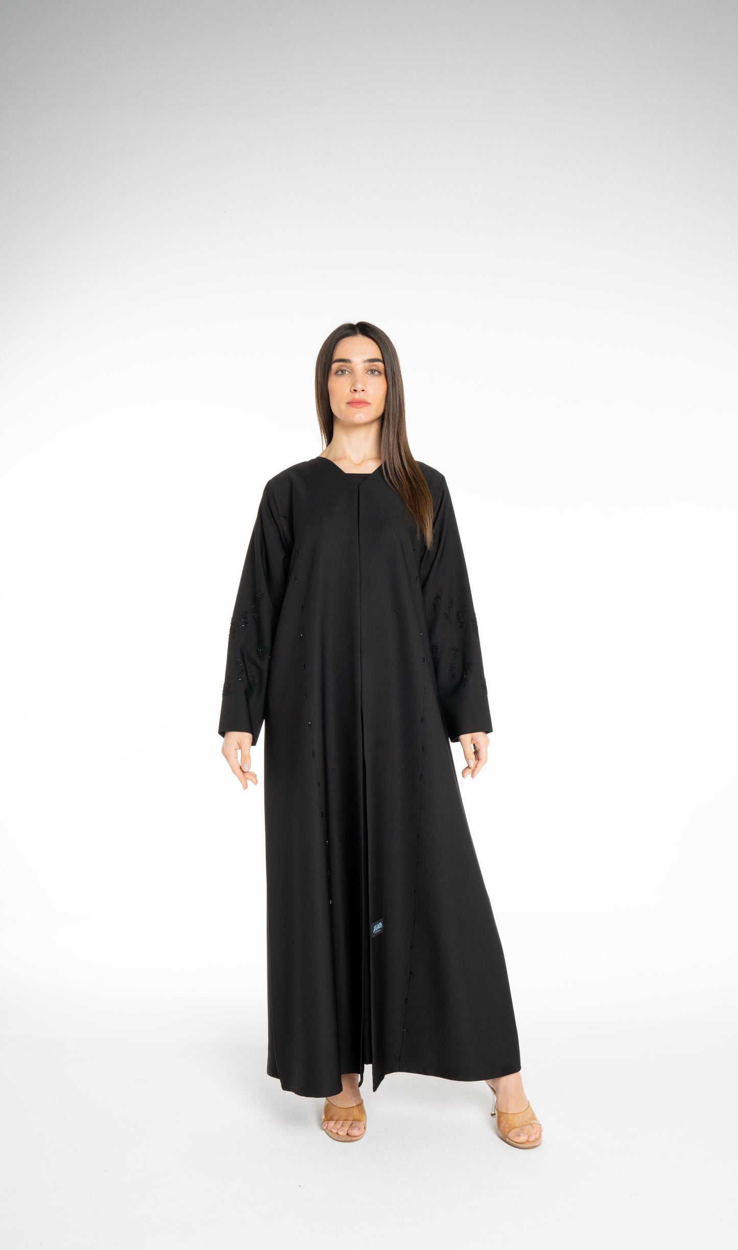 Minimal embellished  Black  Abaya