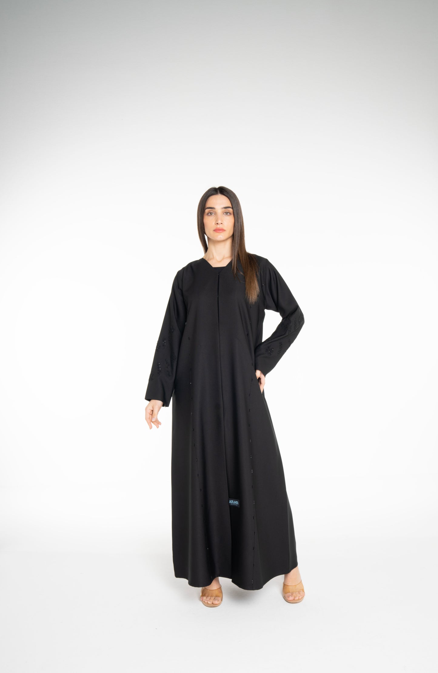 Minimal embellished  Black  Abaya