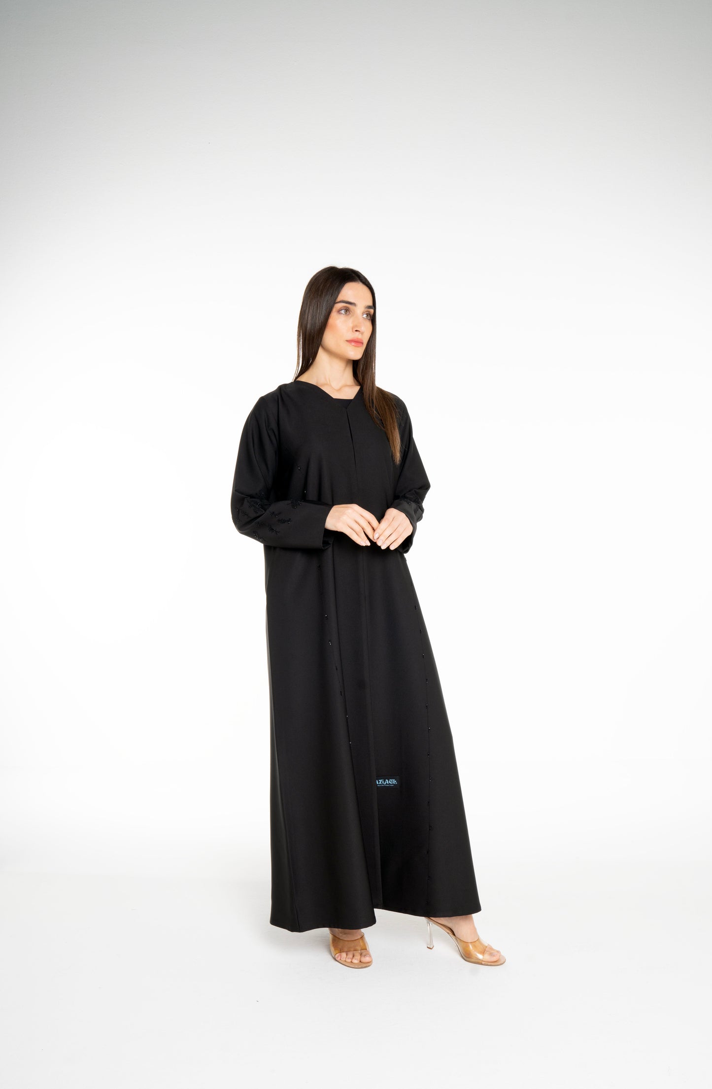 Minimal embellished  Black  Abaya