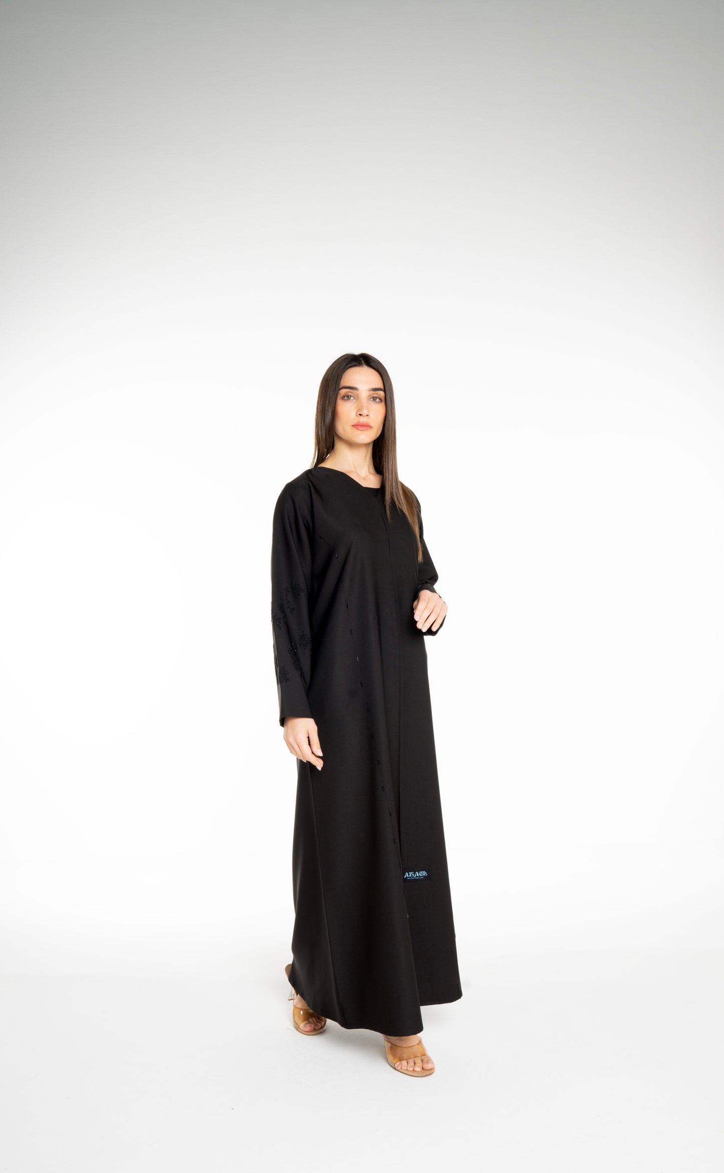 Minimal embellished  Black  Abaya
