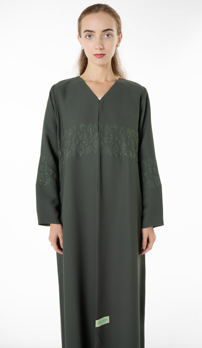 Floral Embroidery With Simple Bead Embellishments