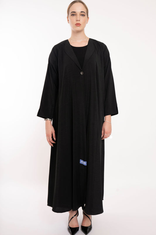 Minimal Black Blazer Style Abaya