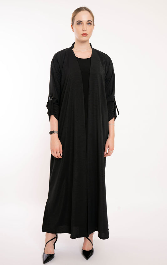 Flowy Black Relaxed  Abaya