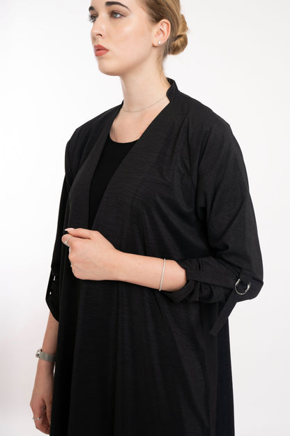 Flowy Black Relaxed  Abaya