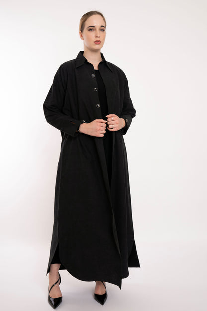 عباية سفر على طراز بليزر "المديرة القوية"
