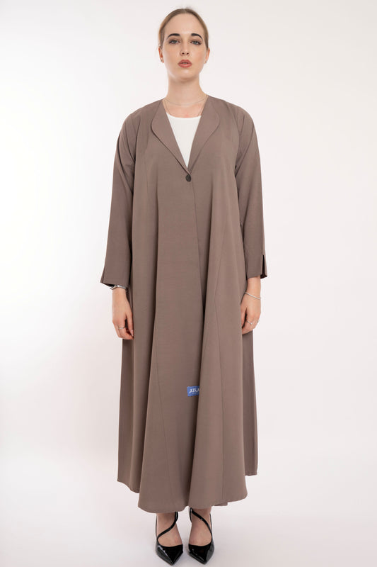 Minimal Beige Blazer Style Abaya