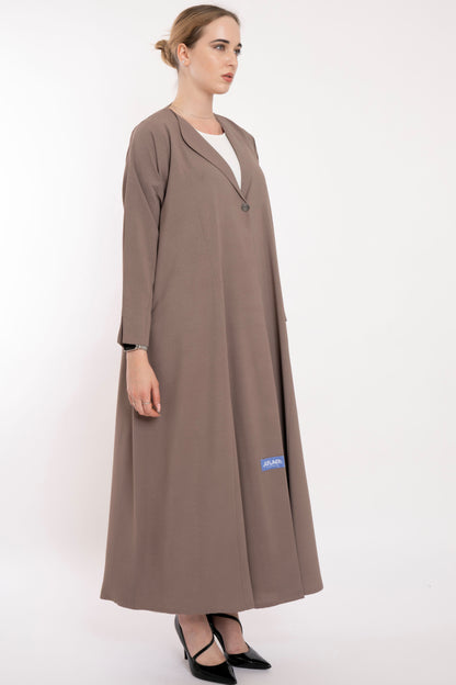 Minimal Beige Blazer Style Abaya
