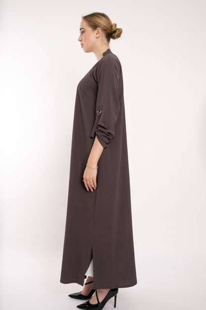Flowy Brown Relaxed  Abaya