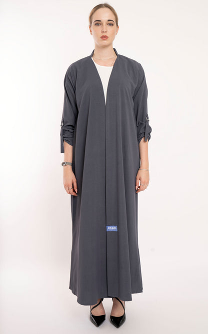 Flowy Grey Relaxed  Abaya