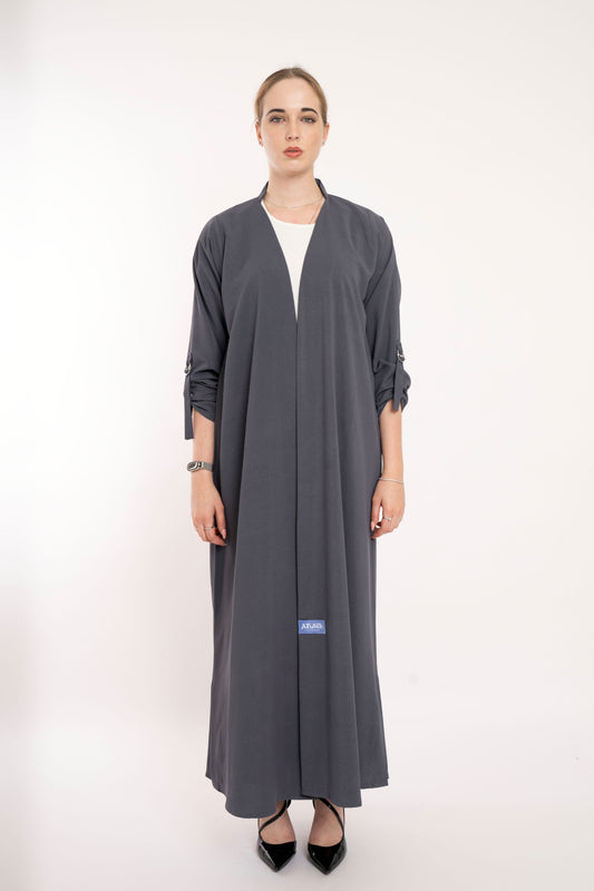 Flowy Grey Relaxed  Abaya