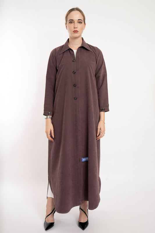 Boss Lady Blazer Style Travel Brown Abaya