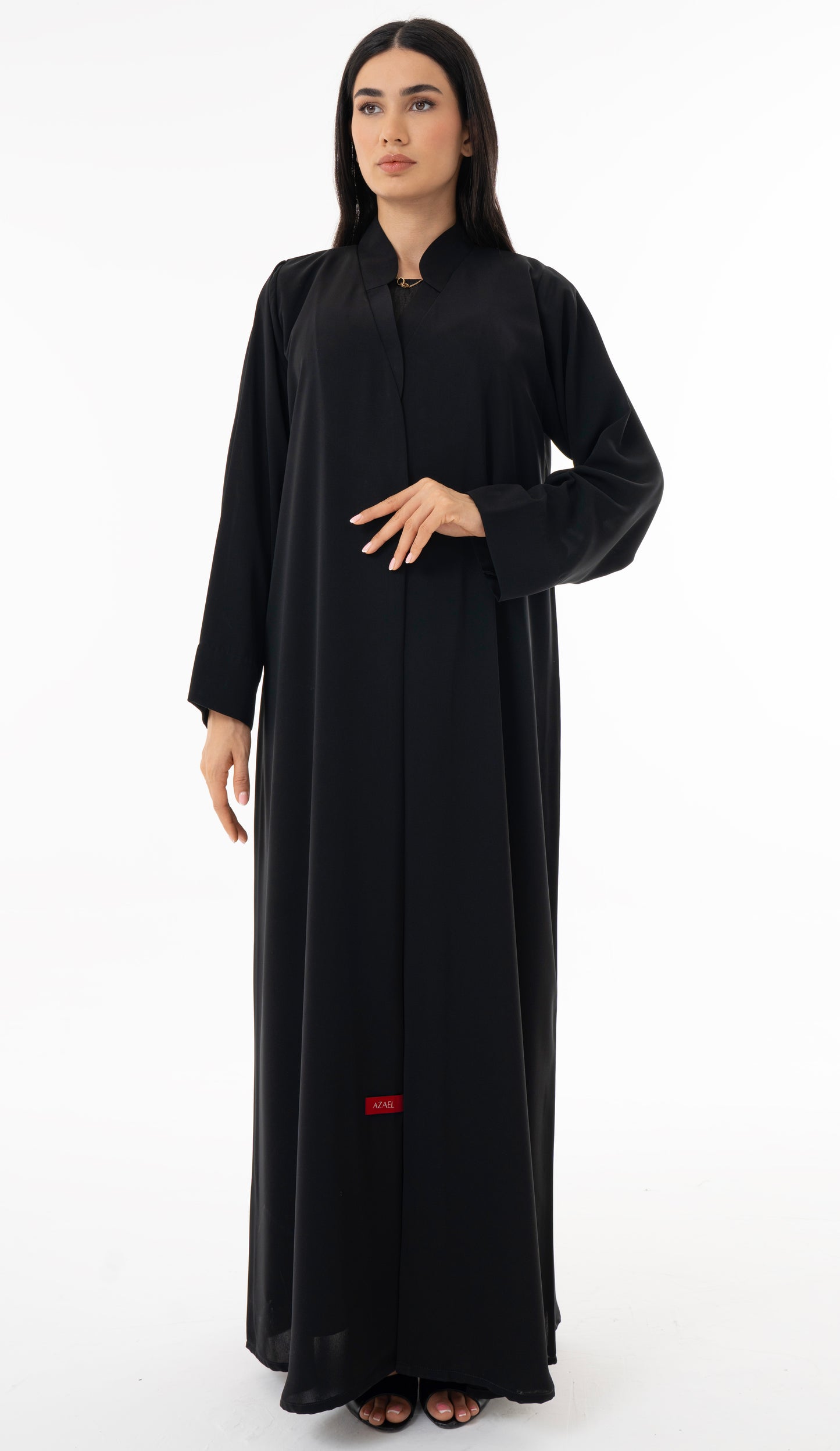 Layered Sleek Collar Front Panel Abaya