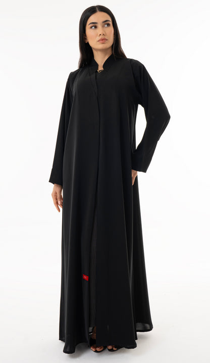 Layered Sleek Collar Front Panel Abaya