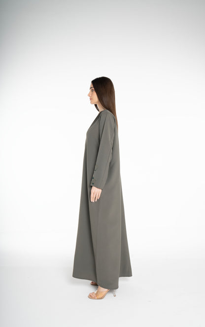 Minimal embellished  Green Abaya