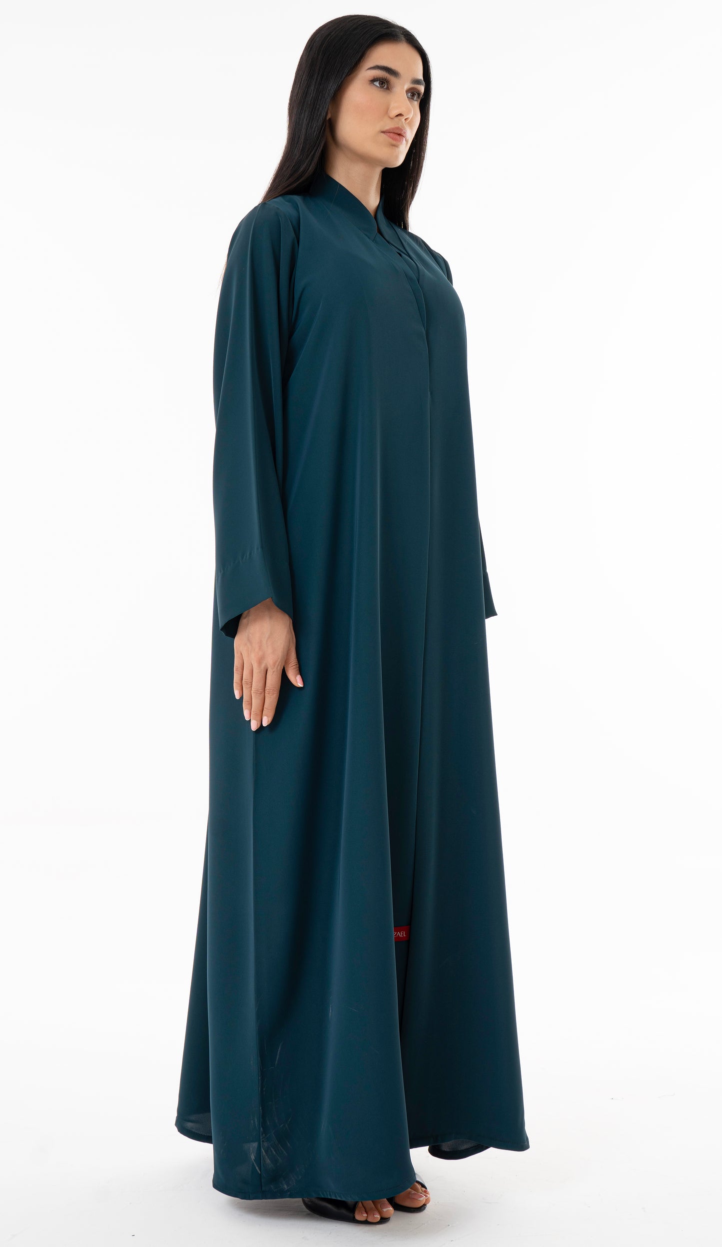 Layered Sleek Collar Front Panel Abaya