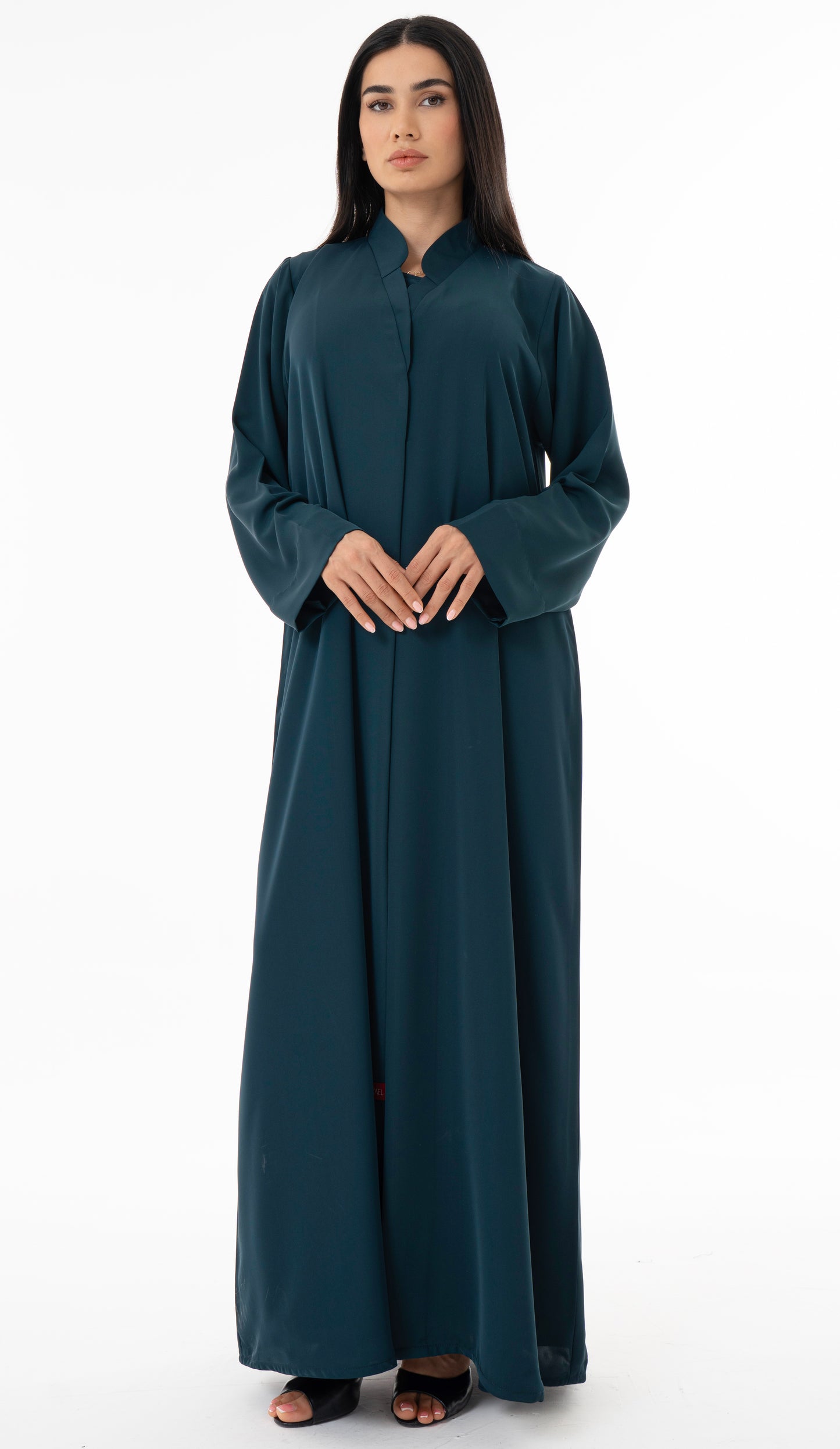 Layered Sleek Collar Front Panel Abaya