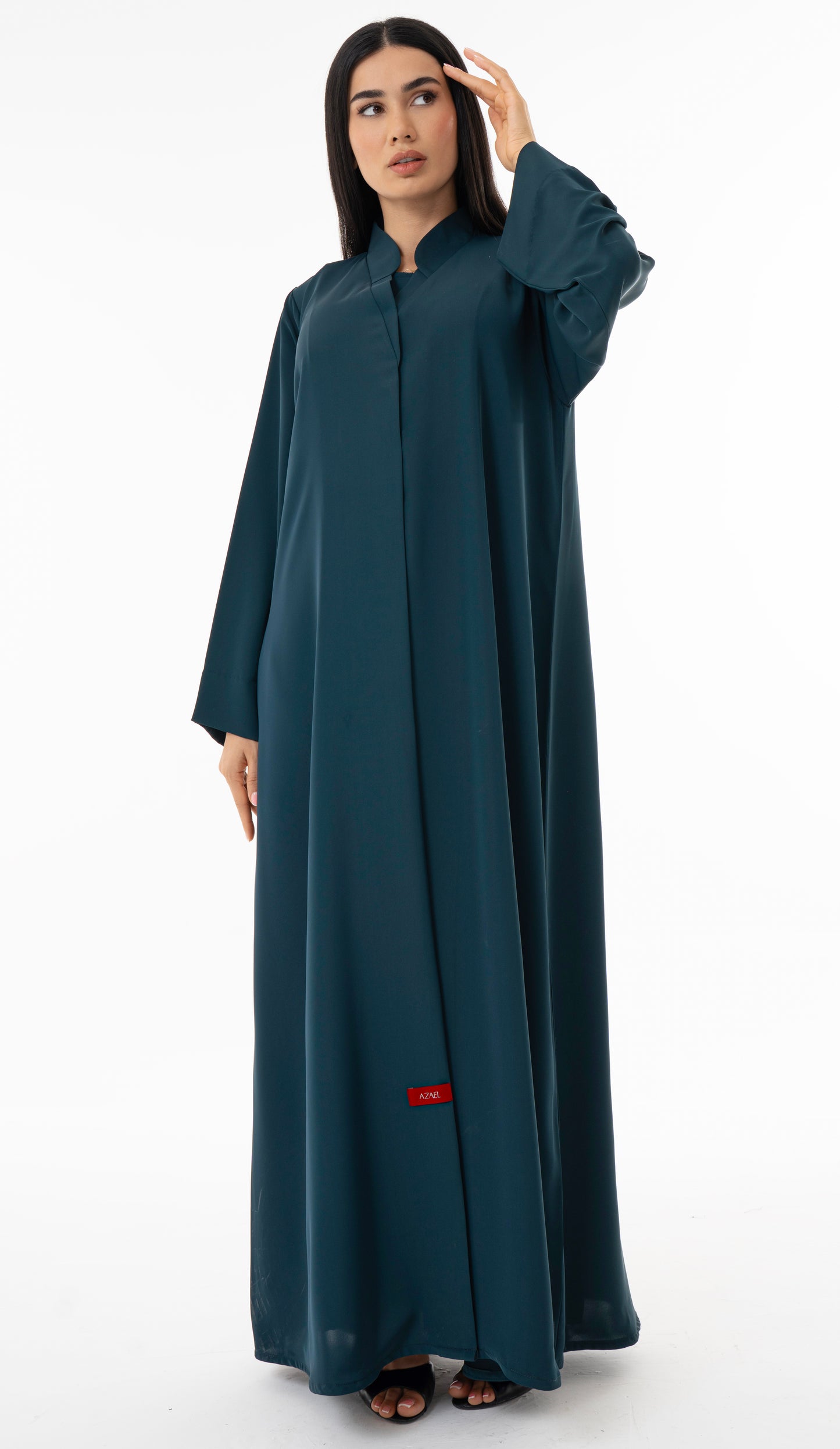 Layered Sleek Collar Front Panel Abaya