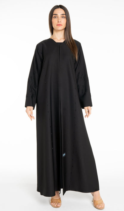 Minimal embellished  Black  Abaya