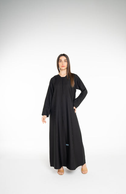 Minimal embellished  Black  Abaya