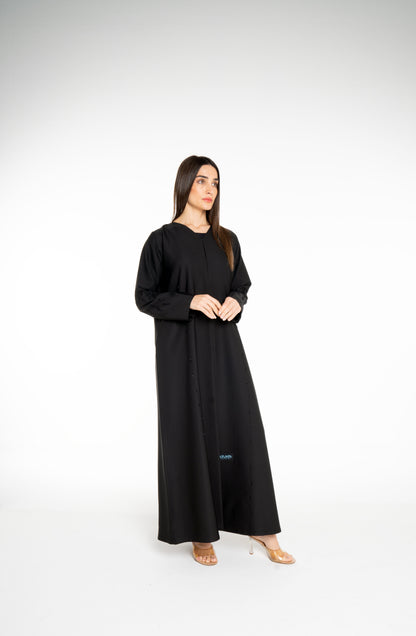 Minimal embellished  Black  Abaya