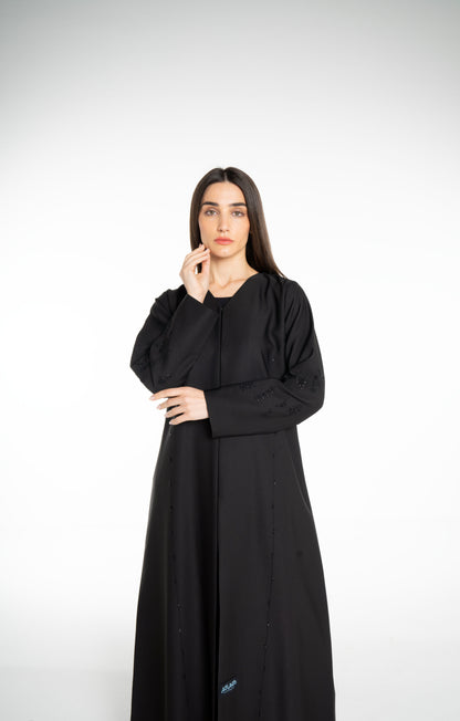 Minimal embellished  Black  Abaya