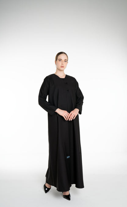 Minimal embellished  Black Abaya